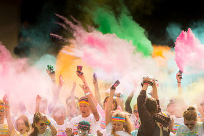 shared moments, laughter, and a rainbow cloud above the crowd.