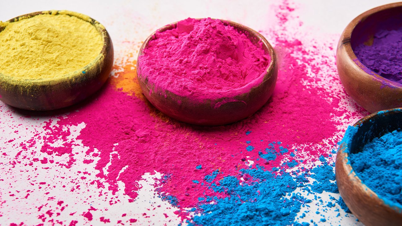 bulk colour powder in pots