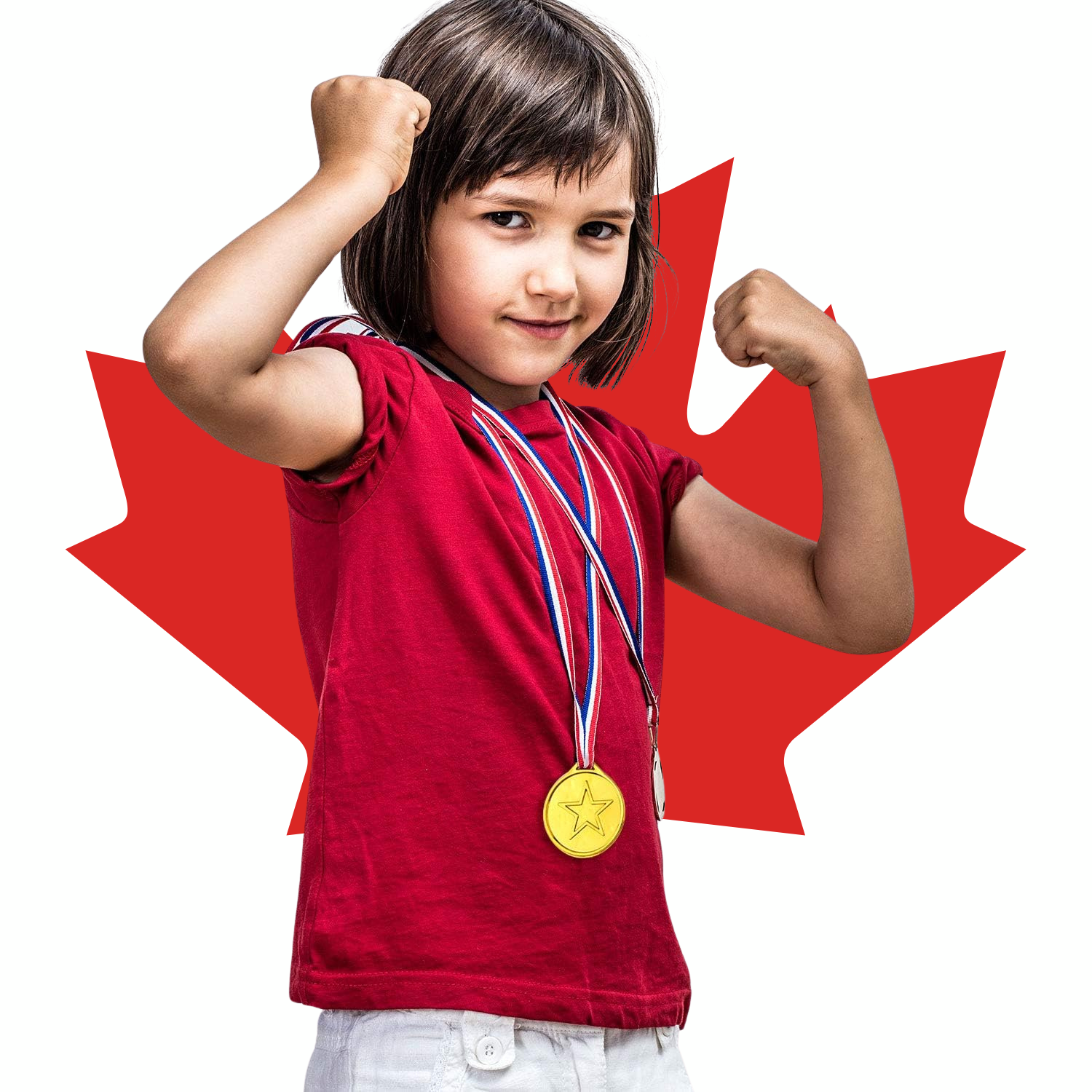 Canadian girl with medals