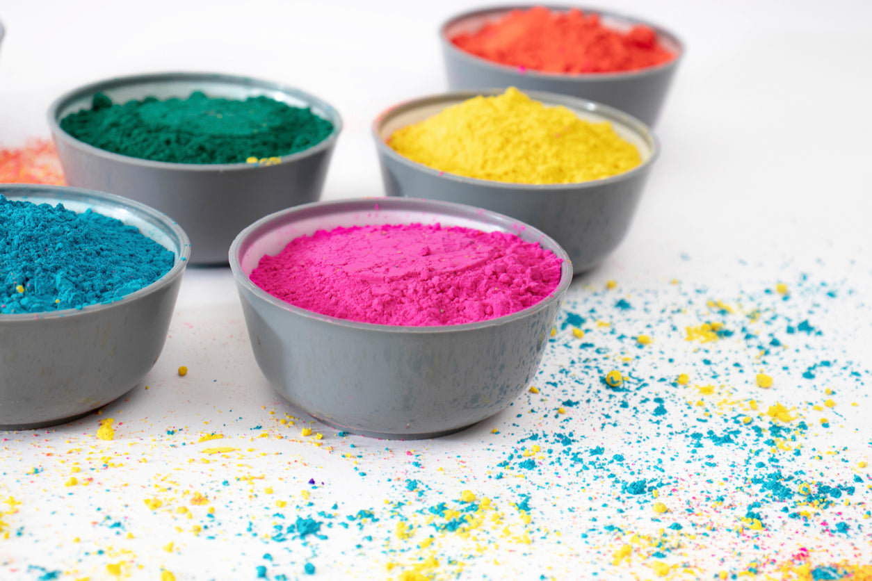 Lot de Cinq Couleurs de Poudre de Couleur Premium
