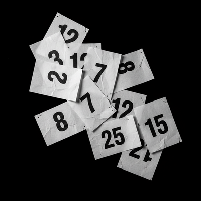 Scattered numbered run ribs  