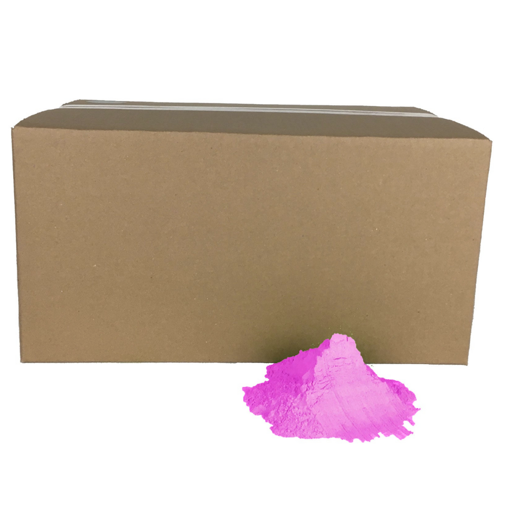 Box of 25lbs of pink bulk colour powder