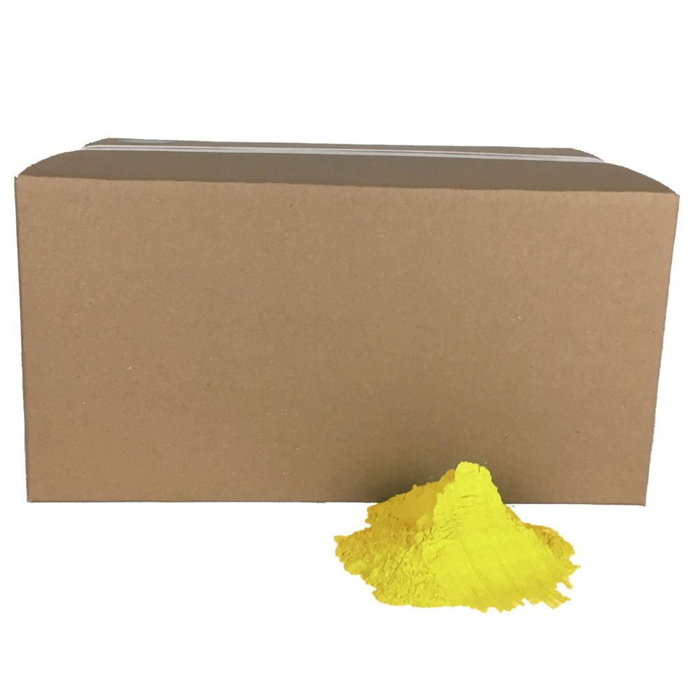 Box of 25lbs of yellow bulk colour powder